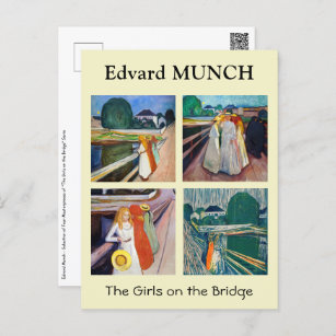 Postal Edvard Munch - Los Chicas en la selección del puen