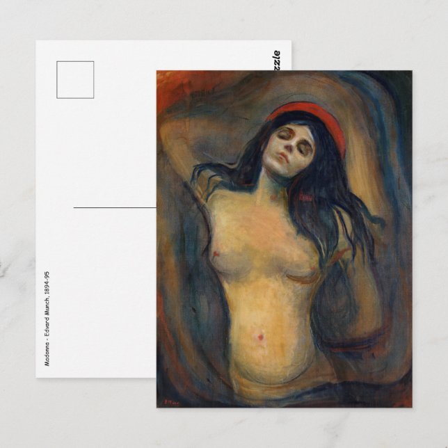 Postal Edvard Munch - Madonna (Anverso / Reverso)