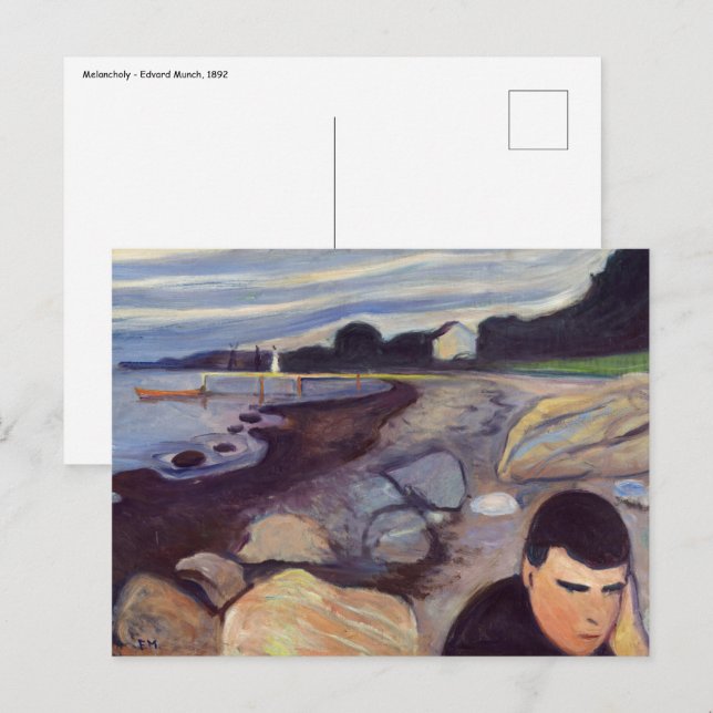 Postal Edvard Munch - Melancholy (Anverso / Reverso)