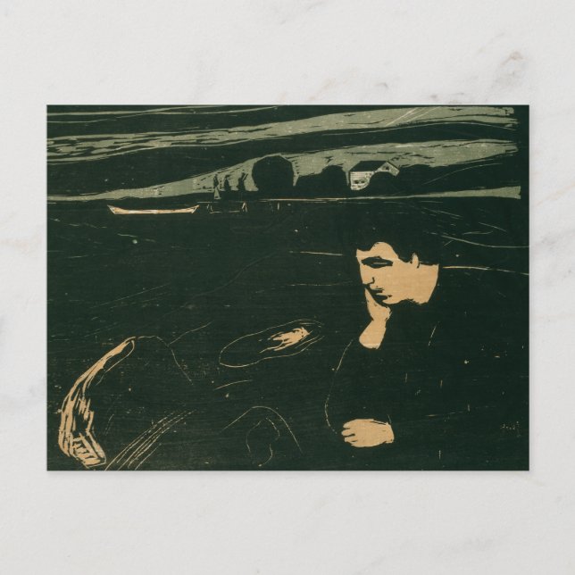 Postal Edvard Munch - Melancholy III (Anverso)