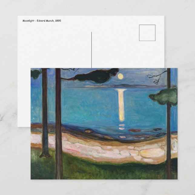 Postal Edvard Munch - Moonlight (Anverso / Reverso)