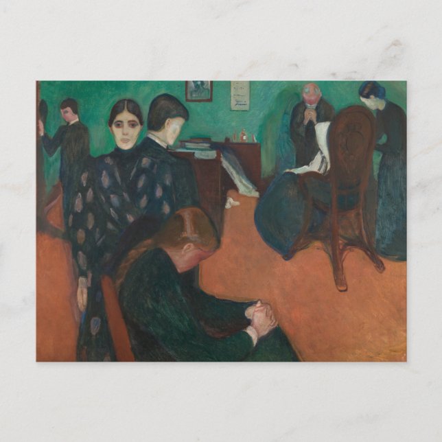 Postal Edvard Munch - muerte en el Sickroom (Anverso)