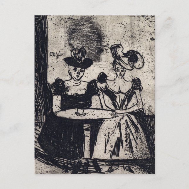 Postal Edvard Munch Night Cafe (Anverso)