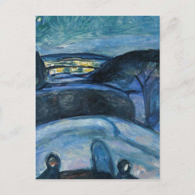 Postal Edvard Munch - Noche Starry (Anverso)