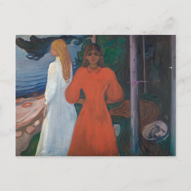 Postal Edvard Munch - Rojo y Blanco (Anverso)