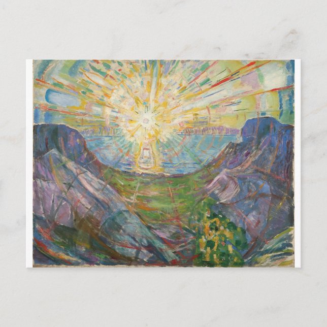 Postal Edvard Munch - The Sun, 1916 (Anverso)