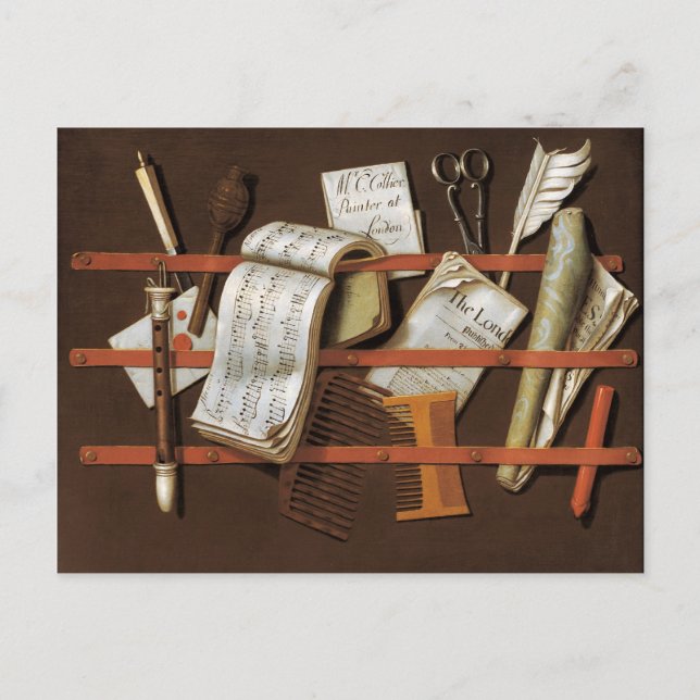 Postal Edward Collier - Soporte de cartas (Anverso)