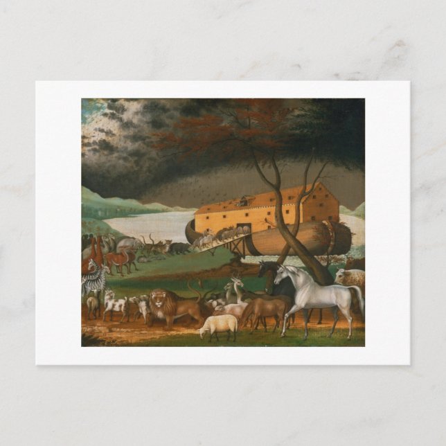 Postal Edward Hicks - El Arca de Noé (Anverso)