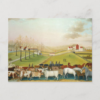 Postal Edward Hicks - La granja Cornell
