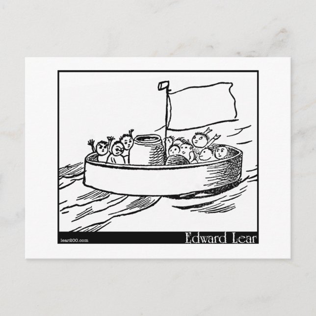Postal Edward Lear's The Jumblies (Anverso)