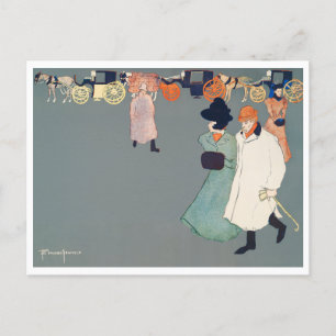 Postal Edward Penfield, hombre y mujer, Bella Artes