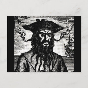 Postal Edward Teach Portrait