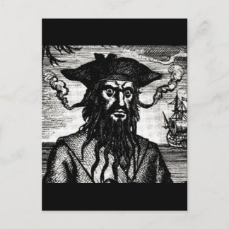 Postal Edward Teach Portrait