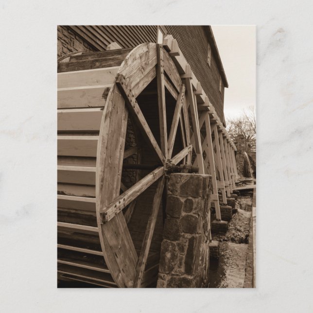 Postal Edwards Water Wheel Sepia (Anverso)