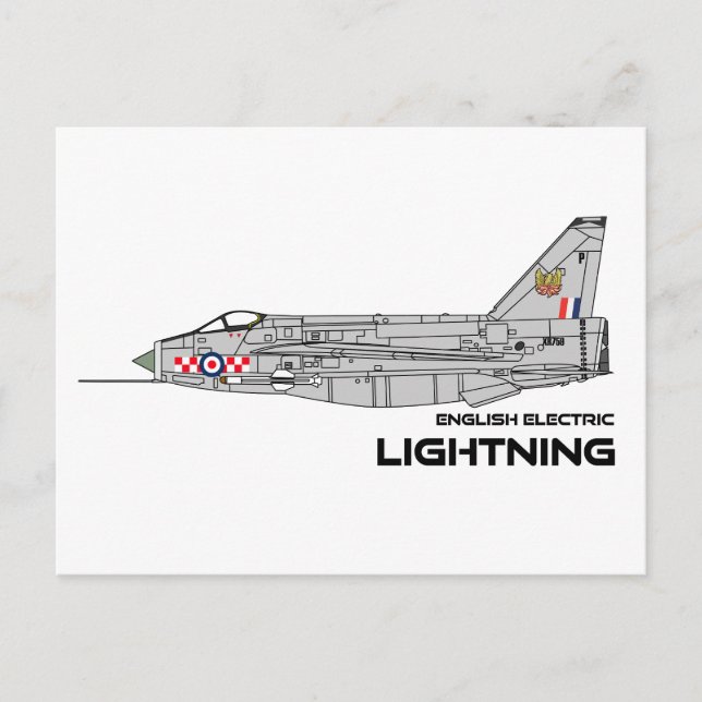 Postal EE Lightning - 56 Squadron RAF (Anverso)