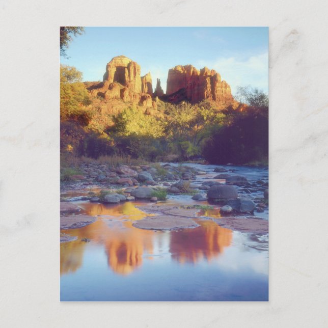 Postal EE. UU., Arizona, Sedona. Cathedral Rock reflejand (Anverso)