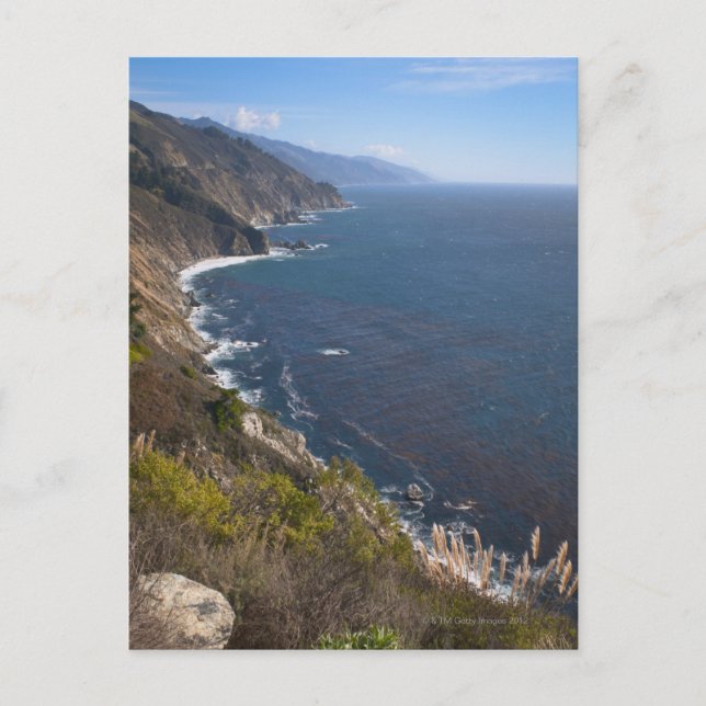 Postal EE.UU., California, Big Sur, costa reforzada (Anverso)