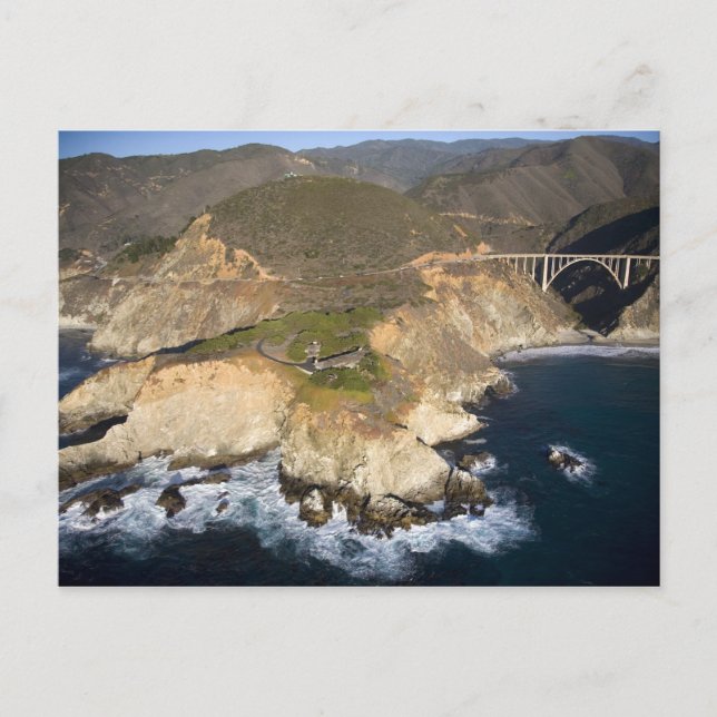Postal EE. UU. California. Big Sur. Puente de Bixby (Anverso)