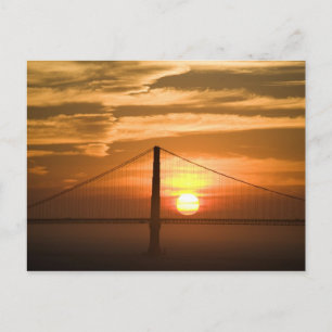 Postal EE. UU. California. San Francisco. Puesta de sol