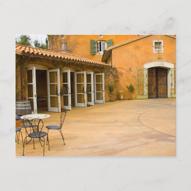 Postal EE.UU., California, Sonoma Valley, Patio en Viansa (Anverso)