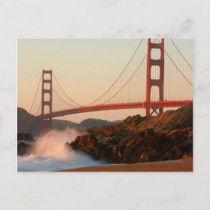 Postal EE. UU., California. Vista del puente Golden Gate
