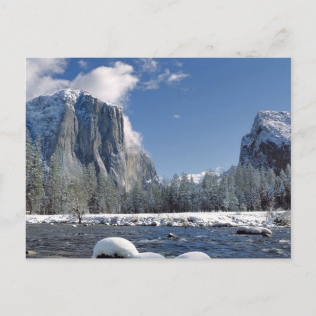 Postal EE.UU., California, Yosemite NP. El río Merced, (Anverso)
