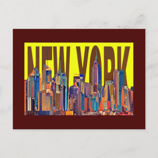 Postal EE. UU. ciudad de Nueva York horizonte de Manhatta