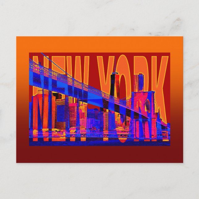 Postal EE. UU. ciudad de Nueva York horizonte de Manhatta (Anverso)