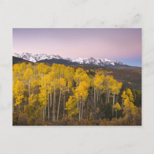 Postal EE. UU., Colorado, Montañas Rocosas. Amanecer en