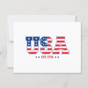 Postal EE.UU. EST 1776 Bandera Patriótica Americana Estil