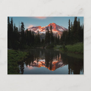 Postal EE. UU., Estado de Washington. Reflejado en el Mt.