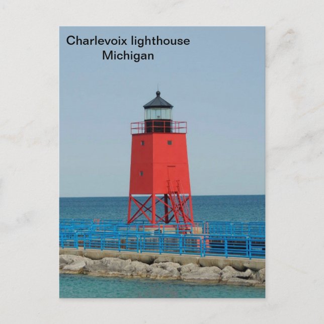 Postal EE.UU., faro de Charlevoix, Michigan (Anverso)
