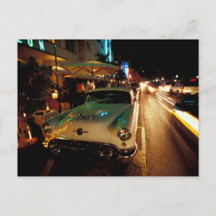 Postal EE.UU., FL, Miami, South Beach por la noche. 2