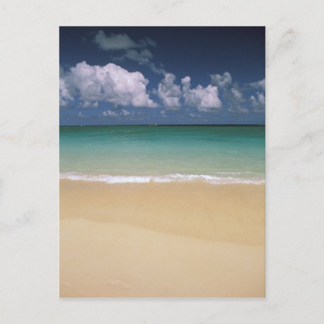 Postal EE. UU., Hawái. Escena de playa (Anverso)