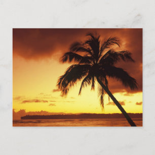 Postal EE. UU., Hawái, Maui, Atardecer colorido en un