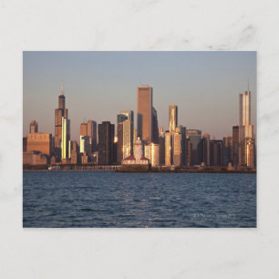 Postal EE.UU., Illinois, Chicago, City skyline sobre el l