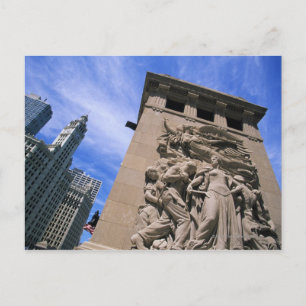 Postal EE.UU., Illinois, Chicago, Puente de la Avenida Mi