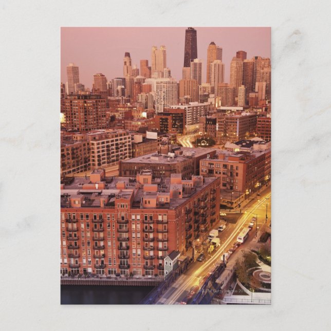 Postal EE.UU., Illinois, Chicago, Río Chicago 2 (Anverso)