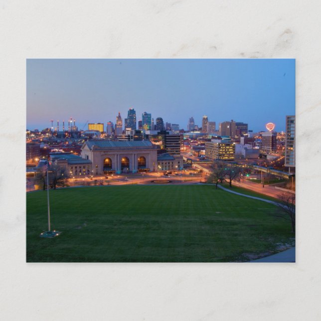 Postal EE.UU. - Kansas - El Skyline de la ciudad a medida (Anverso)