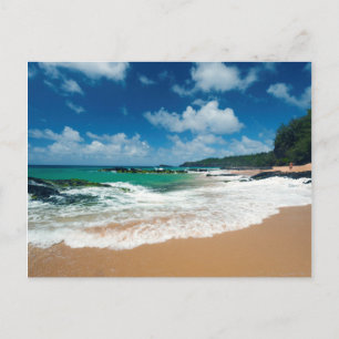 Postal EE.UU., Kauai, Hawaii. Una Mujer Pasea Las Rocas