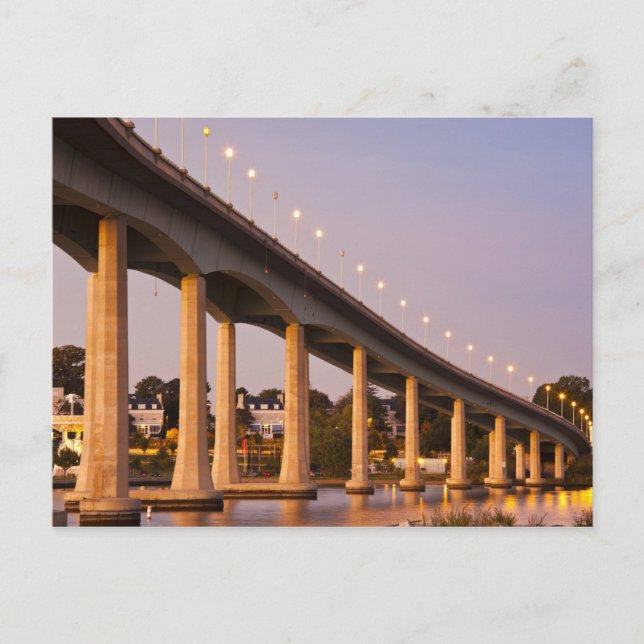 Postal EE.UU., Maryland, Annapolis. Dique de río severo, (Anverso)