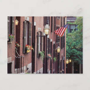 Postal EE. UU., Massachusetts, Boston, Casas a lo largo d
