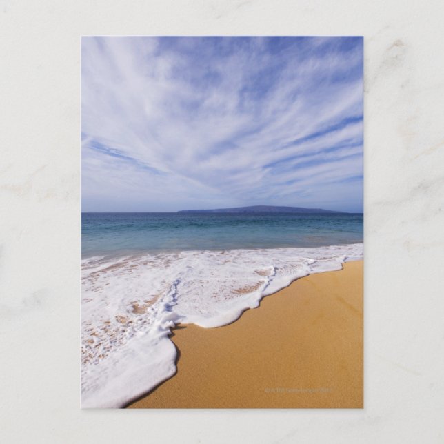 Postal EE.UU., Maui, Wailea, surf y costa (Anverso)