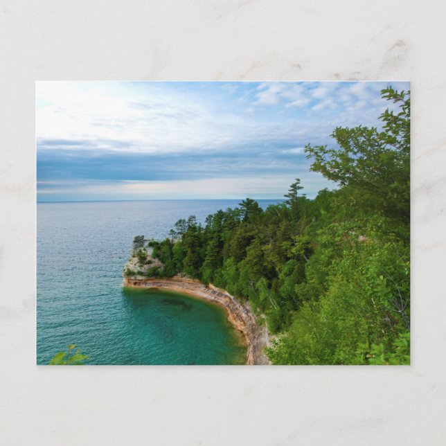 Postal EE. UU., Michigan. Formación rocosa Miner's Castle (Anverso)