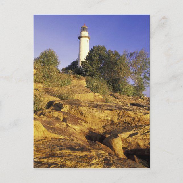 Postal EE. UU., Michigan, lago Huron. Pointe Aux Barques (Anverso)