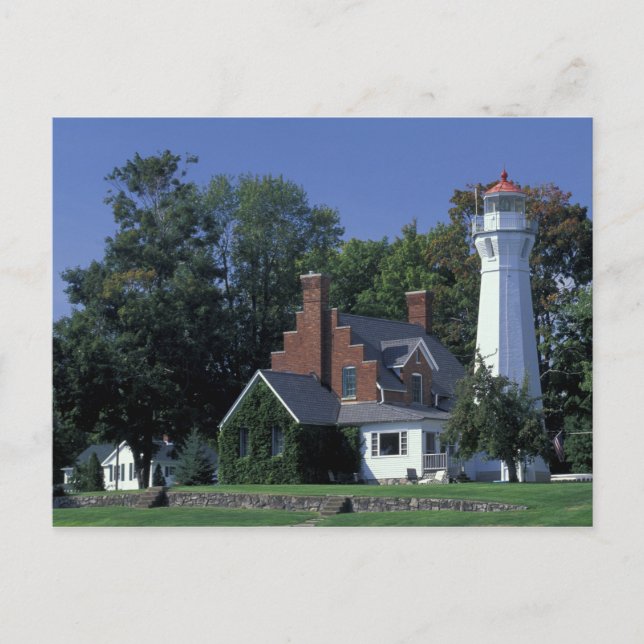 Postal EE. UU., Michigan, lago Hurón. Port Sanilac (Anverso)