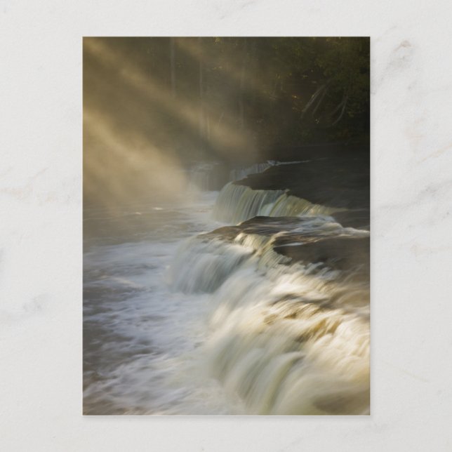 Postal EE.UU., Michigan, península superior. Vigas de sol (Anverso)