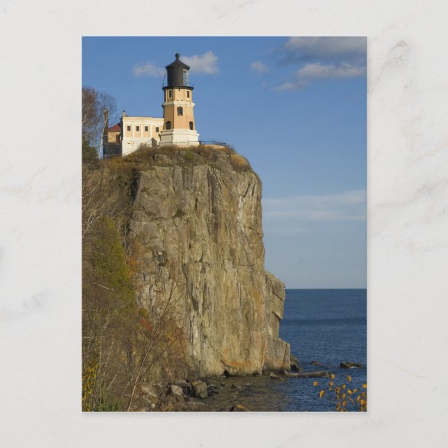 Postal EE. UU., Minnesota. Faro de Split Rock en el lago (Anverso)