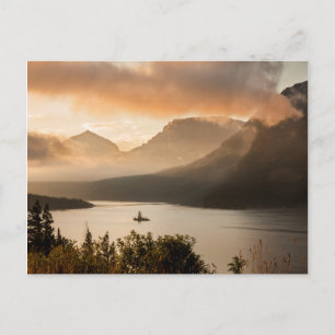 Postal EE. UU., Montana, Parque Nacional Glaciar. Amanece