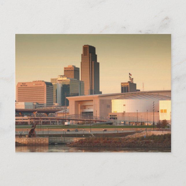 Postal EE.UU., Nebraska, Omaha, Skyline (Anverso)